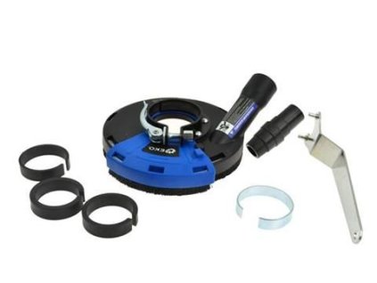 Odsávací kryt s kartáčovým věncem pro úhlové brusky 125mm GEKO
