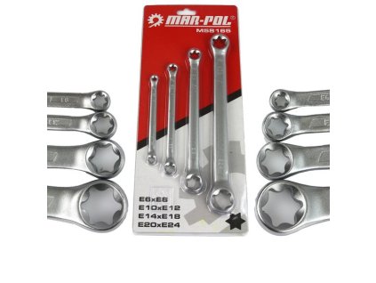 Klíče očkové Torx sada 4ks 6-24mm MAR-POL