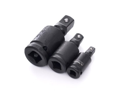 Nástrčné hlavice rázové s kloubem 1/2", 1/4", 3/8", sada 3ks TAGRED