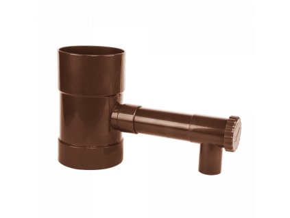 Sběrač dešťové vody s ventilem 80mm, hnědý