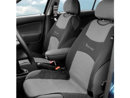 Potah sedadla TRIKO přední 2ks tmavě šedý COMPASS