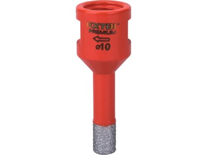 Korunka vykružovací diamantová, O 10mm, závit M14 EXTOL PREMIUM