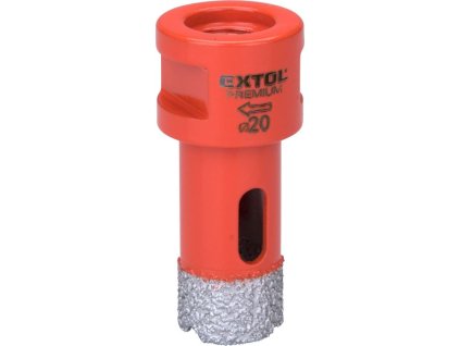 Korunka vykružovací diamantová, O 20mm, závit M14 EXTOL PREMIUM
