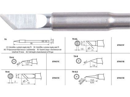 Hrot pájecí, T9-K EXTOL INDUSTRIAL