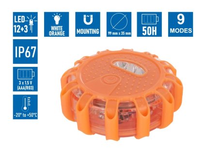 LED světlo výstražné, 9 funkcí GEKO