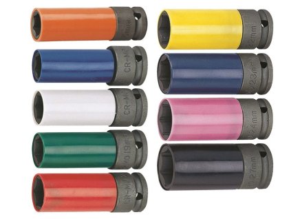 Nástrčná hlavice 1/2", s krytkou na ALU, pro rázové utahováky, 21mm JONNESWAY