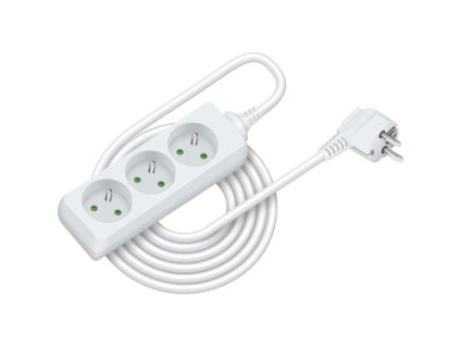 Prodlužovací přívod RPC 04, 5 m, 3 zásuvky, 3 x 1,0 mm²  RETLUX
