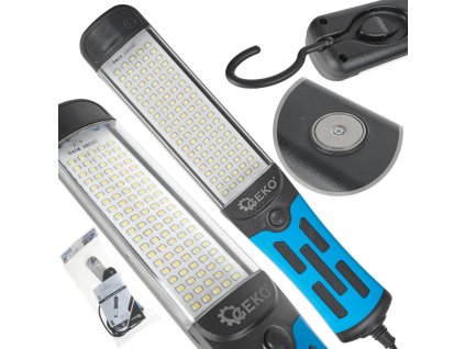 LED pracovní svítilna 230 V, 15 W, s magnetem a háčkem GEKO