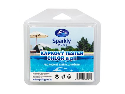 Kapkový tester bazénové vody - chlor a pH - SPARKLY POOL