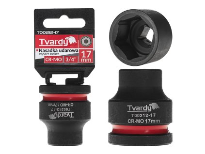 Rázová nástrčná hlavice 3/4", 17 mm, CrMo - TVARDY
