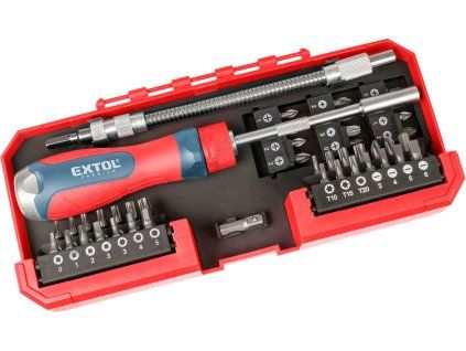 Ráčnový šroubovák sada 43ks EXTOL PREMIUM