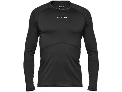 Triko CCM Compr s dl. rukávem Senior (Barva Černá, Velikost ​​​​L)