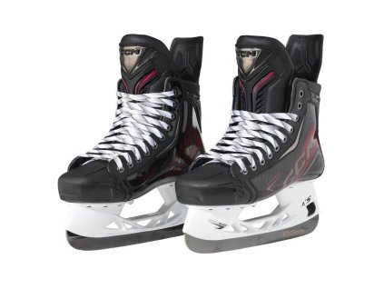 Brusle CCM Jetspeed FT8 Pro Intermedium (Barva Černá/červená, Velikost bruslí 4, Šířka bruslí Regular)