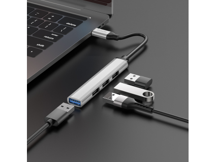 4v1 USB HUB Type-C na USB3.0+USB2.0*3 (180ks/krt)