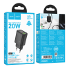 Gentle PD20W dual port adaptér ČERNÝ (120ks/krt)