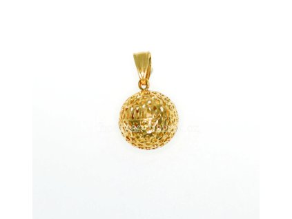 zlatý přívěšek koule