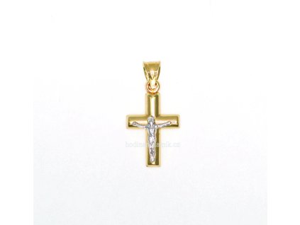 zlatý přívěsek křížek s Ježíšem
