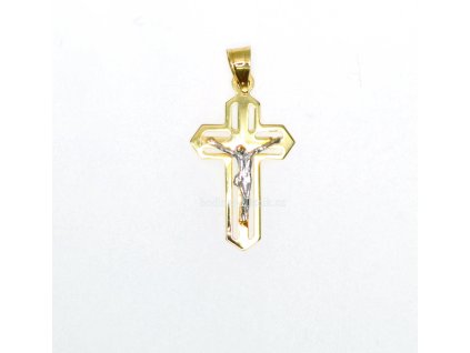 zlatý přívěsek křížek s Ježíšem