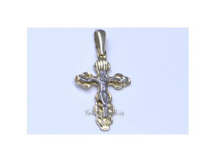 zlatý přívěsek křížek s Ježíšem 2592