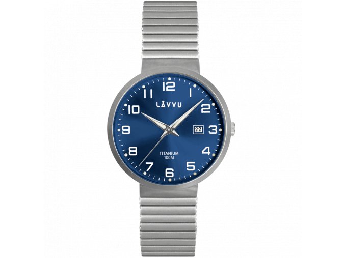 LAVVU Titanové pružné hodinky s vodotěsností 100M LUNDEN Blue