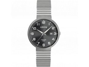 LAVVU Titanové pružné hodinky s vodotěsností 100M LUNDEN Black
