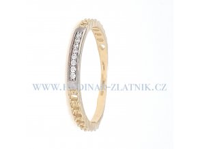 Dámský prsten ze žlutého zlata se zirkony OLI21010015210485