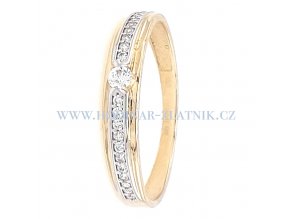 dámský prsten ze žlutého zlata se zirkony OLI21010015210485
