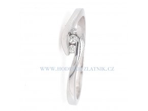 dámský prsten z bílého zlata s briliantem 22W205 H/Si2 0,05ct