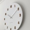 LAVVU Velké bílé dřevěné hodiny WHITE ⌀50cm