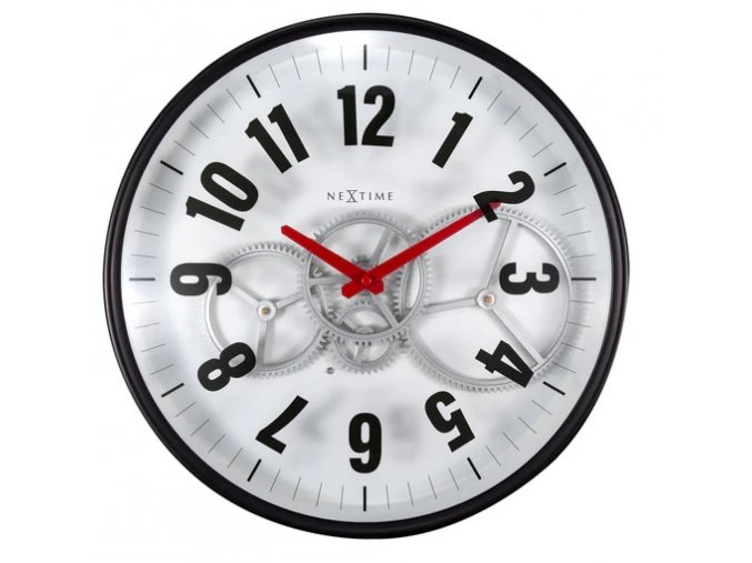 Modern Gear Clock bílá 1