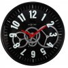 Modern Gear Clock černá 1