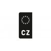 SAMOLEPKA NA SPZ EU/CZ, ČERNO-BÍLÁ