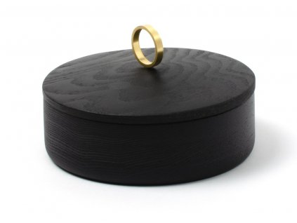 ASS002R - Black stained solid ash, "RING", 10cm