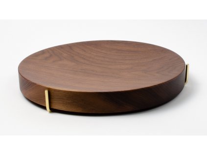 PAUMOO1-S  Natural solid walnut, Brass structure 27cm