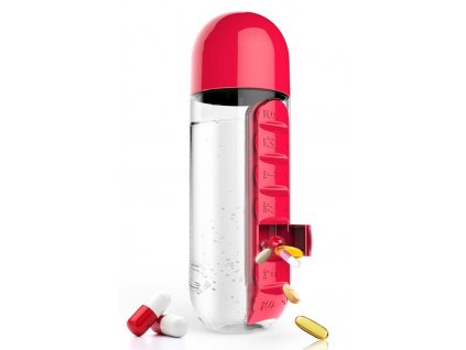 PB55red - ASOBU Pill Organizer červená 600ml