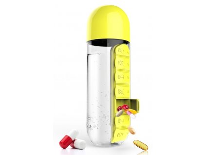 PB55yellow - ASOBU Pill Organizer žlutá 600ml