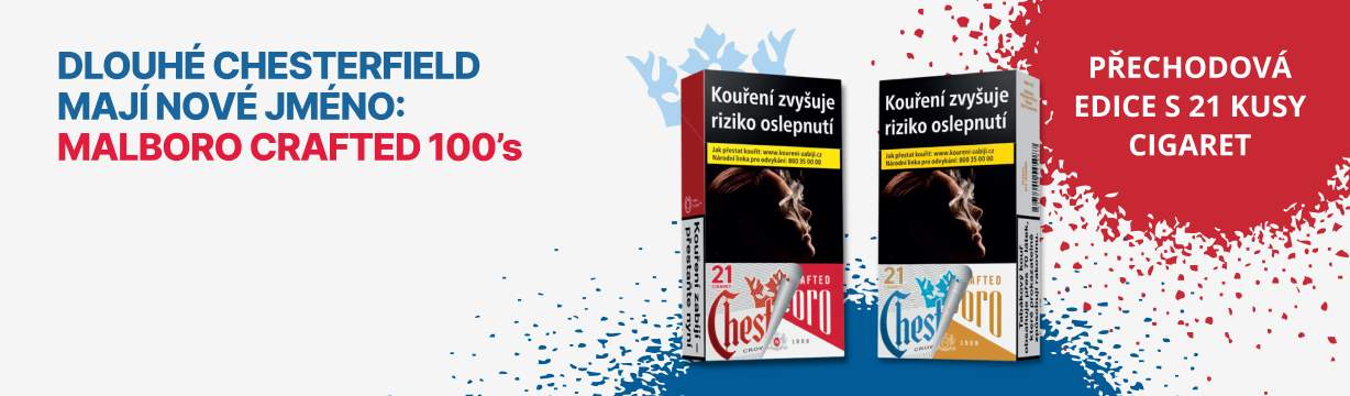Chesterfield Crown 100’s se mění na Marlboro Crafted 100’s