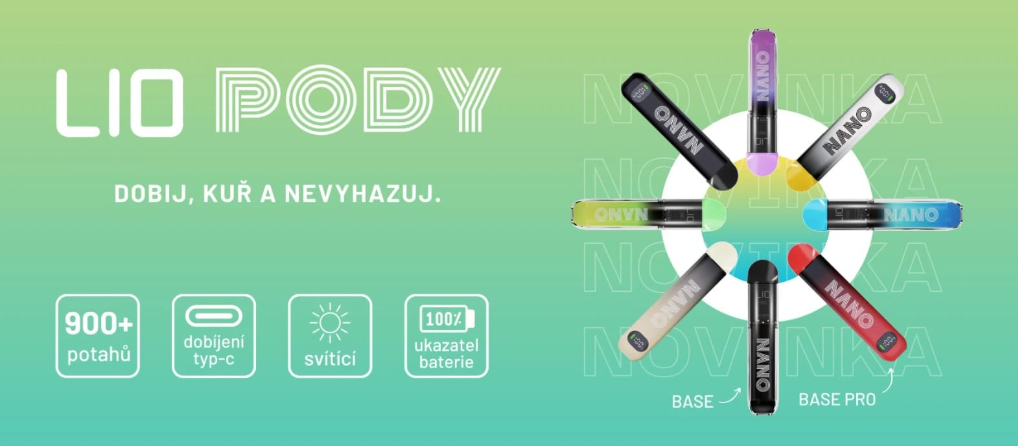 Novinka! Produkty LIO VAPE: Liquidy, doplňovací i jednorázové e-cigarety právě u nás