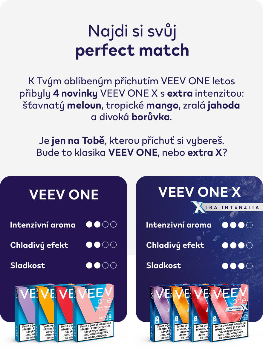 Zamilujte si extra intenzivní příchutě 🤩 Veev One X