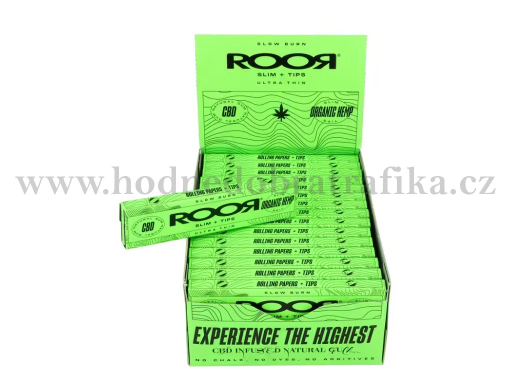 Cigaretové papírky ROOR Slim Organic + Filters 4
