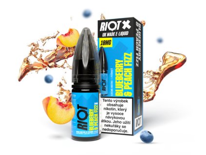 RIOT X Salt Blueberry & Peach Fizz (Borůvka a broskvová limonáda) 10ml