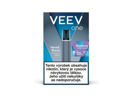Zařízení + náplň  VEEV ONE Kit Velvet Black + Blueberry 2ml (18mg)