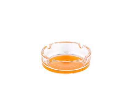 Cigaretový popelník skleněný, barevný, 10,5cm