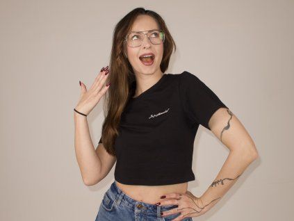 Pěkňounký croptop Black