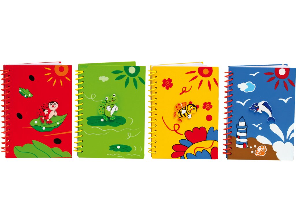 small foot Poznámkový sešit s dřevěným obalem 1 ks