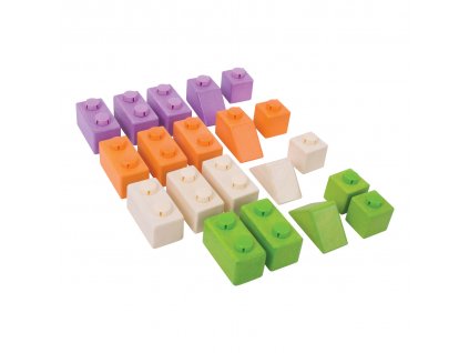 Bigjigs Baby Dřevěné Spojkostky Basic set