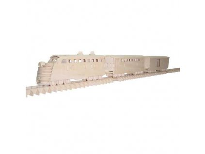 Woodcraft Dřevěné 3D puzzle vlak