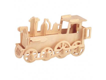 Woodcraft Dřevěné 3D puzzle malá lokomotiva