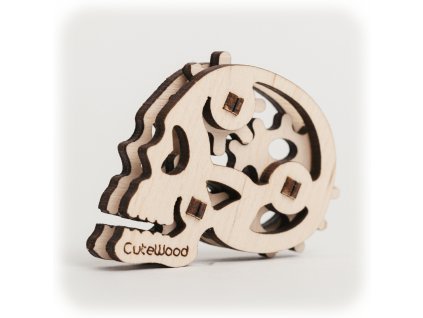 CuteWood Dřevěné 3D puzzle Lebka