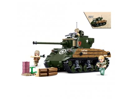 Sluban Army WW2 M38-B1110 Bitevní tank M4A3 Sherman